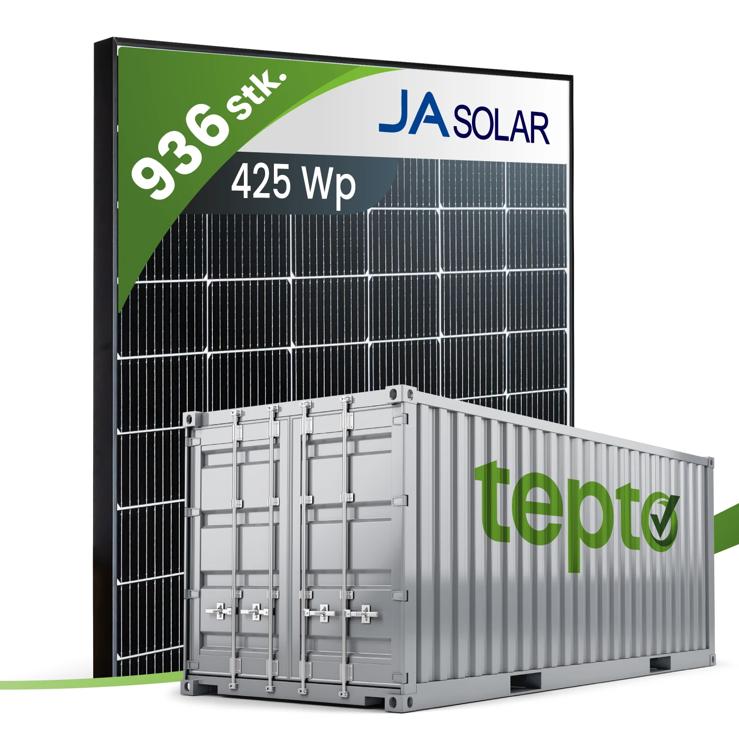 JA Solar JAM54D40-MB/425Wp Bifazial Black Frame (Container)